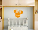 Mini Mouse Customized Name Vinyl Wall Decals Baby Nursery Name Sticker